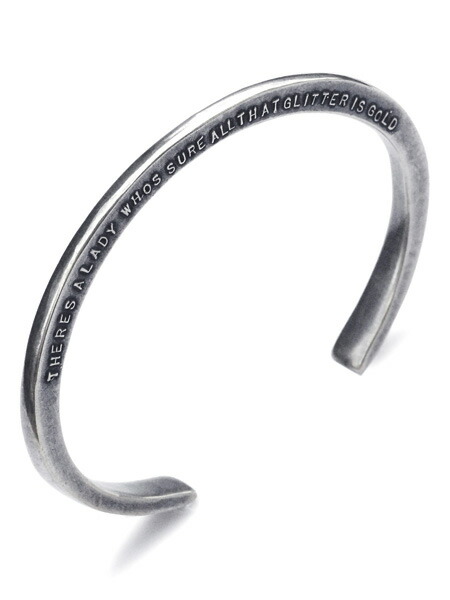 HARIM ハリム 【 Stairway to Heaven Side Word Cuff (Silver) ステェアウェイ トゥ ヘヴン 姿勢 言葉 折り返し [ HRA052SV ]】[ 置き目品 ] 腕輪 バングル レッドツェッペリン Led Zeppelin しろがね色 有りの実 差し上げ物 メンズ レディース 【 貨物輸送無料 】