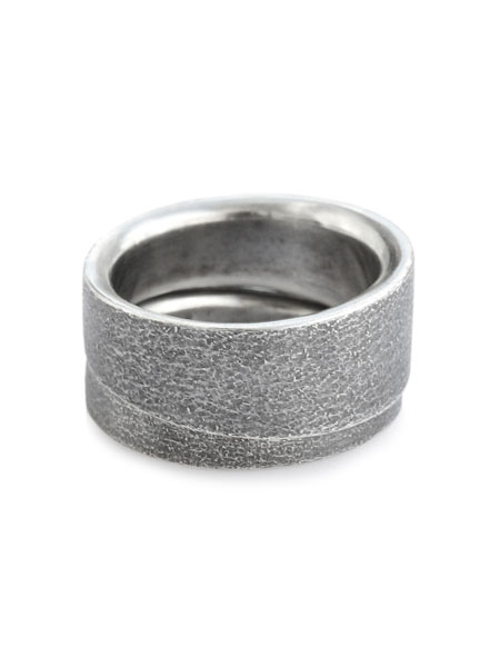 HARIM ハリム 【 EDGE RING COMBI (RING2 ARASHI / RING3 ARASHI) [ HRR042AR HRR043AR ]  】[ 置き目品 ] スターリングしろがね色 指環 風合い 925 銀 有りの実 差し上げ物 差し上げ物 ユニ一発やる メンズ レディース 【 貨物輸送無料 】