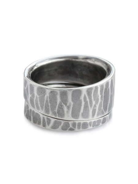 HARIM ハリム 【 EDGE RING COMBI (RING2 HAMMERED / RING3 HAMMERED) [ HRR042HM HRR043HM ]  】[ 置き目品 ] スターリングしろがね色 指環 風合い 槌目 925 銀 有りの実 差し上げ物 差し上げ物 ユニ一発やる メンズ レディース 【 貨物輸送無料 】