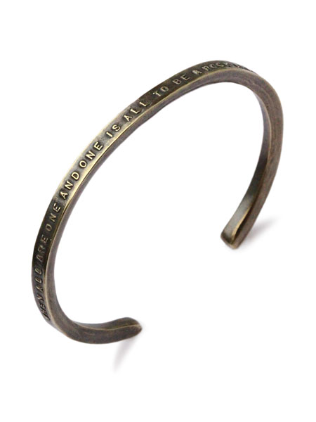 HARIM ハリム 【 stairway to Heaven TOP WORD CUFF BR / [ HRA053BR ] 】[ 置き目品 ] バングル 腕輪 ブレス アンティークゴールド メンズ レディース 【 貨物輸送無料 】