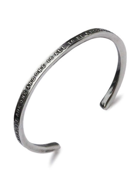 HARIM ハリム 【 stairway to Heaven TOP WORD CUFF SV / [ HRA053SV ] 】[ 置き目品 ] バングル 腕輪 ブレス しろがね色 メンズ レディース 【 貨物輸送無料 】
