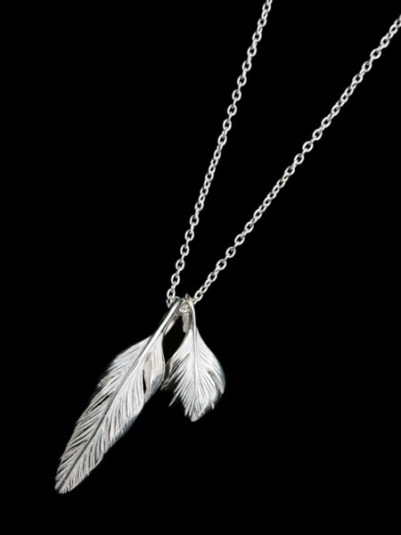 HARIM ハリム 【 Slender feathers Half Very shine Necklace RP / [ HRP105RP ] 】[ 正規品 ] フェザー ネックレス ペンダント シルバー メンズ レディース 【 送料無料 】