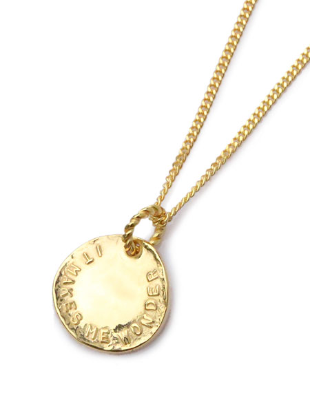 HARIM ハリム 【 stairway to Heaven COIN NECKLACE K18coating [ HRP114GP ] コイン ネックレス 】[ 正規品 ] ペンダント メンズ レディース 人気 おしゃれ 【 送料無料 】ネックレス・ペンダント