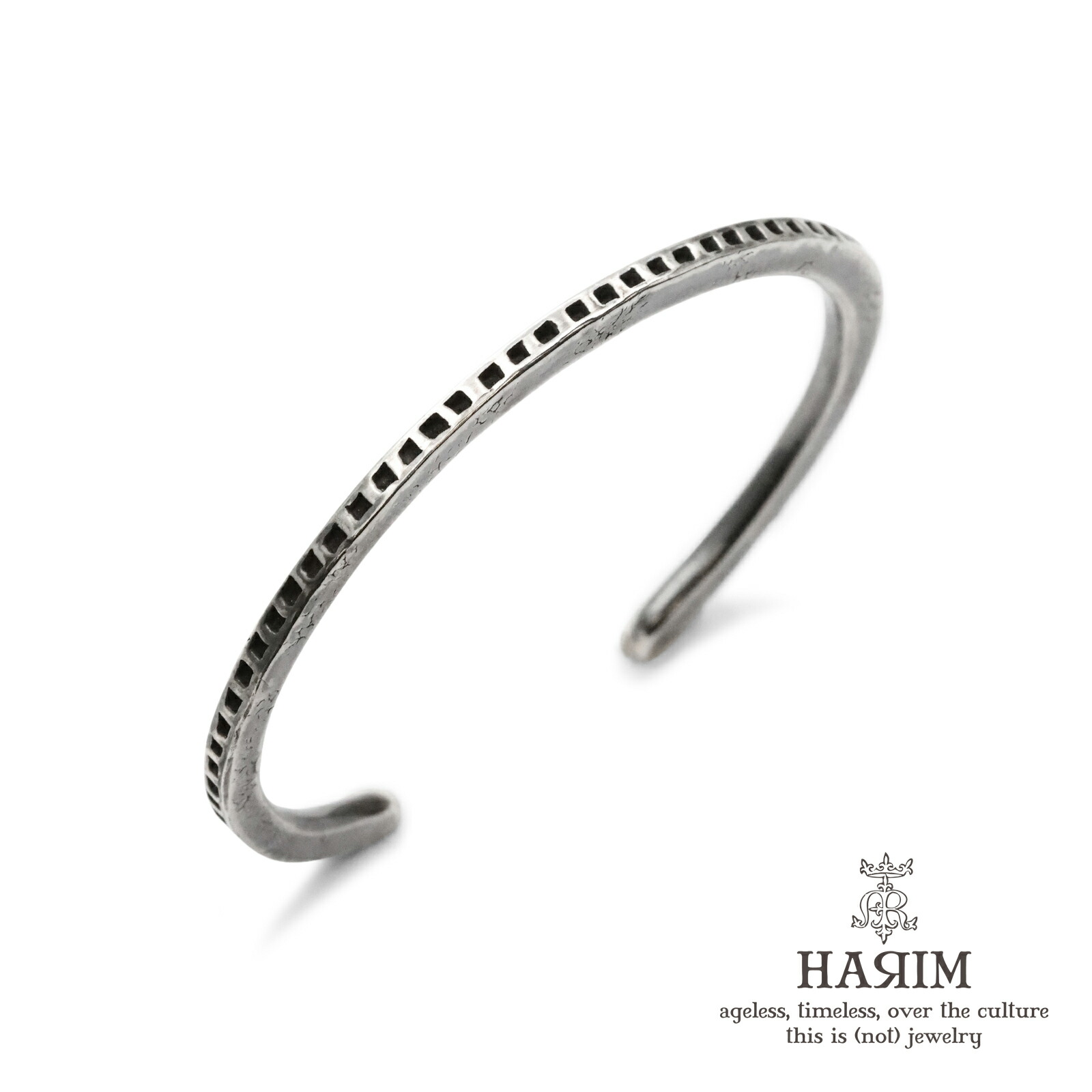 HARIM ハリム 【 Struct Bangle ( Silver ) [ HRA024SV ] 】[ 置き目品 ] 腕輪 ブレス 折り返し バングル しろがね色 925 銀 無償性大きさ 自然調整能力のある リストバンド ユニ一発やる メンズ レディース 一般受け ブランド名 今めかしい 【 貨物輸送無料 】