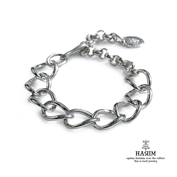 HARIM ハリム 【 Beautiful chain M-link RP Bracelet [ HRA046RP ] チェーン店腕輪 】[ 置き目品 ] ビューティフルチェーン 繋がり腕輪 分かりやすい 銀 メンズ レディース ユニ一発やる 一般受け ブランド名 今めかしい 差し上げ物 差し上げ物 おすすめ 【 貨物輸送無料 】
