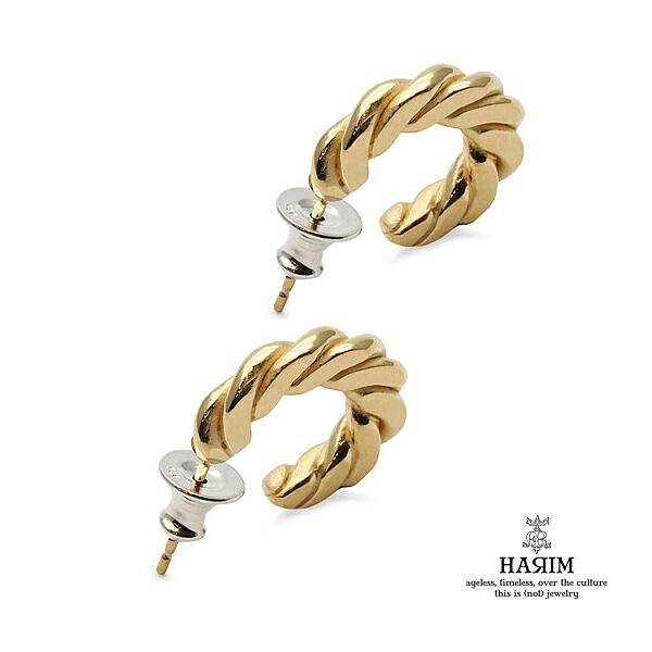 HARIM ハリム 【 PRESS PIERCE 2 ( 2個仕掛ける )[ HRA062GP SET ] 押し付ける ピアス 】[ 置き目品 ] しろがね色 ゴールド上塗り ピアス 両耳用 メンズ レディース ユニ一発やる 一般受け ブランド名 今めかしい 分かりやすい 有りの実 差し上げ物 差し上げ物 おすすめ