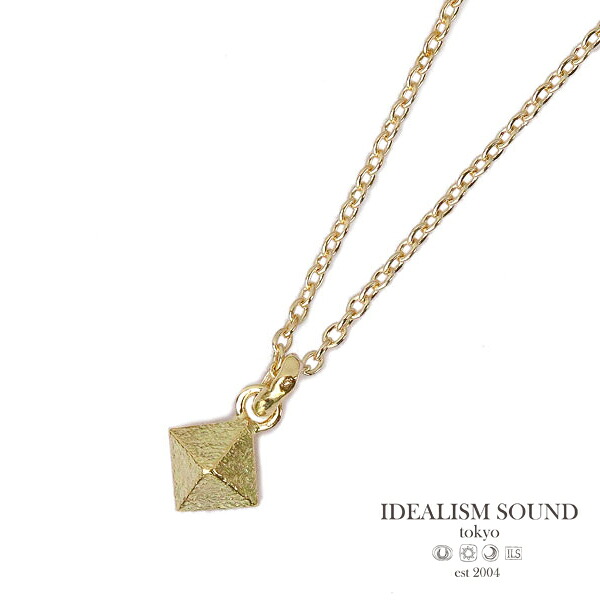 IDEALISM SOUND イデアリズムサウンド 【 K10 Yellow Gold & Ruby スクエア ピラミッド ネックレス [ No.11104 ] 】[ 正規品 ] ペンダント イエローゴールド ルビー ジュエリー 金 宝石 プレゼント ユニセックス メンズ レディース 人気 ブランド おしゃれ 【 送料無料 】