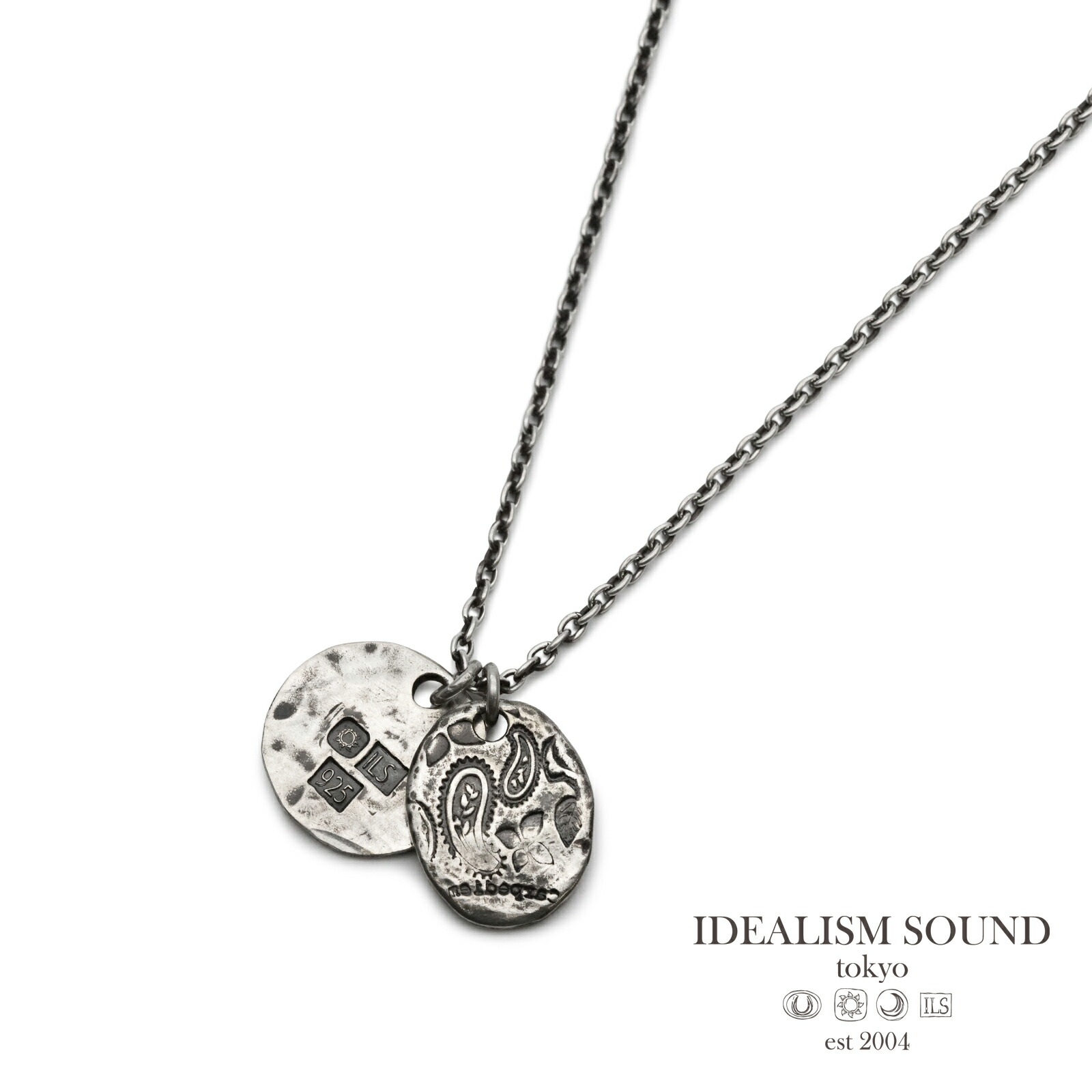 IDEALISM SOUND イデアリズムサウンド 【 Botanical Paisley Double Plate Necklace [ No.12027 ] ネックレス 】[ 正規品 ] ペンダント シルバー ボタニカル ペイズリー 銀 プレゼント ジュエリー ユニセックス メンズ レディース 人気 ブランド おしゃれ 【 送料無料 】