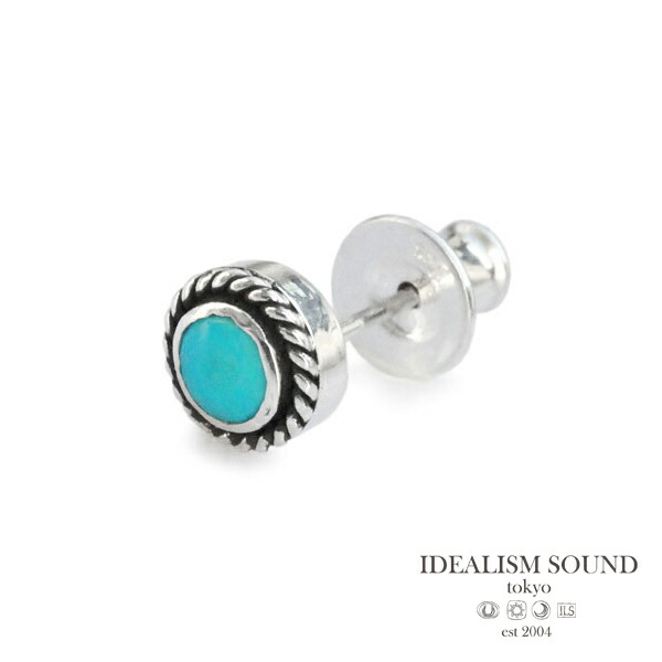 IDEALISM SOUND イデアリズムサウンド 【 ラージストーンピアス [ No.12082 ] ( ターコイズ ) 】[ 正規品 ] イヤリング 天然石 スターリングシルバー 銀 925 ペア ギフト プレゼント ユニセックス メンズ レディース 人気 ブランド おしゃれ