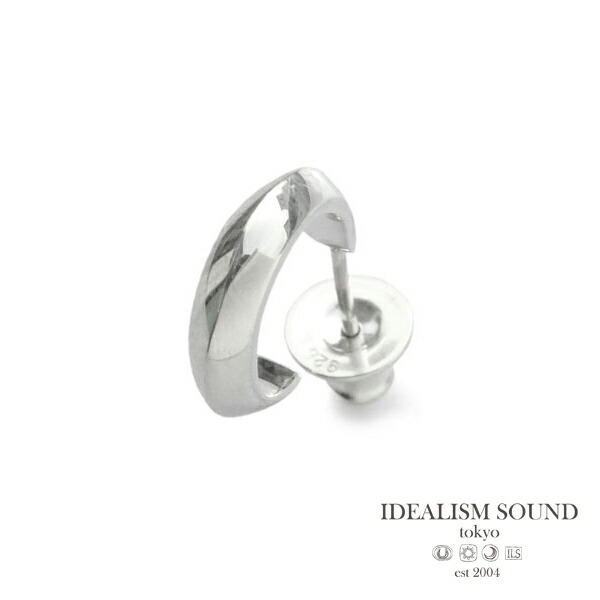 IDEALISM SOUND イデアリズムサウンド 【 トライアングル セミサークルピアス [ No.15018 ] 】[ 正規品 ] シンプル スターリングシルバー スタッド式 フープ 925 銀 プレゼント ギフト ユニセックス メンズ レディース 人気 ブランド おしゃれ