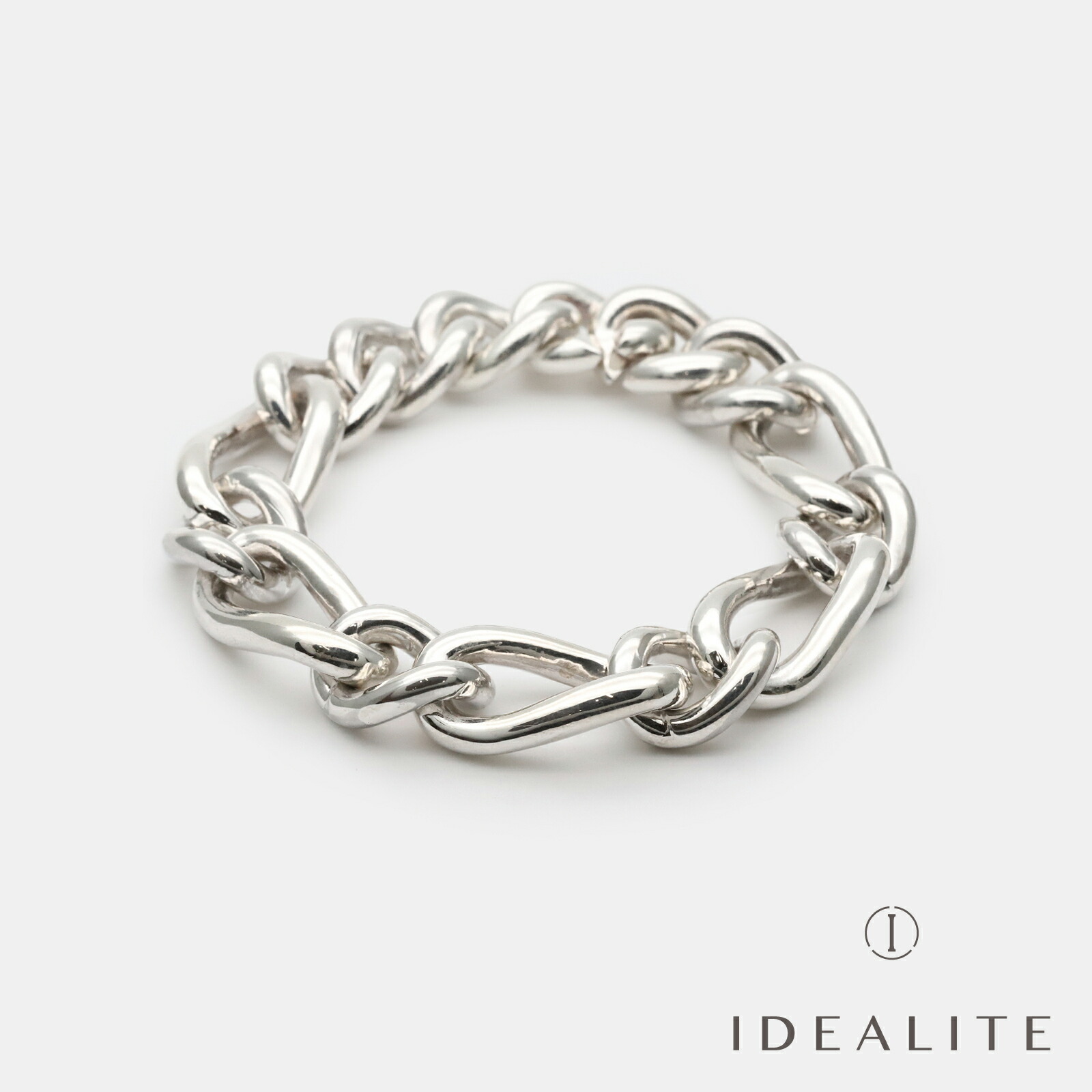 イデア点火装置 IDEALITE 【 Big And Small Twist Chain Bracelet [ L20025 ] ビッグ アンド スモール 捻じれ チェーン店 腕輪 】[ 置き目品 ] しろがね色 差し上げ物 ユニ一発やる メンズ レディース 一般受け ブランド名 IDEALISM SOUND イデアリズムサウンド【 貨物輸送無料 】