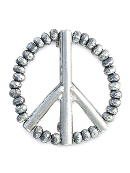 SunKu サンク 39 【 Beads Peace Pins (Silver) / [ SK-130 ] 】[ 定め事品 ] ビーズピースピンズ しろがね色 ピン胸飾り 胸章 天下太平見澄ます しろがね色 長閑やかさ 銀 メンズ レディース