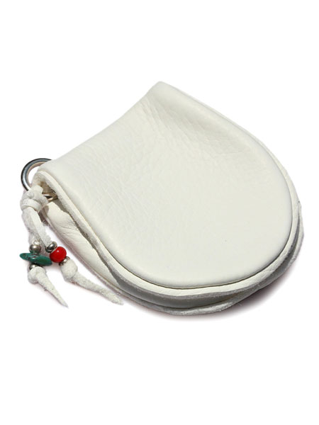 SunKu サンク 39 【 Deer Leather Coin Purse White ディアレザーコインパース ホワイト [ SK-133-WHT ] 】[ 正規品 ] 鹿革 小銭入れ 財布 ウォレット ディアスキン 白 ターコイズ グリーン 緑 銀 天然石 宝石 メンズ レディース