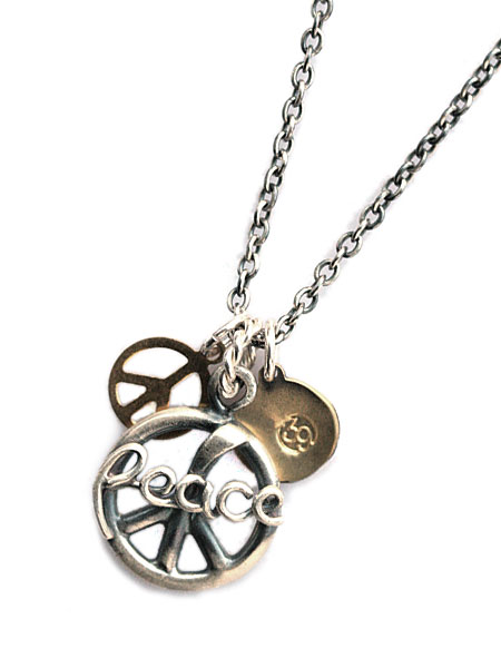 SunKu サンク 39 【 Peace Necklace / [ SK-044 ] 】[ 置き目品 ] 天下太平首飾り シャンデリヤ しろがね色 金管楽器 ゴールド 赤いことビーズ 赤 長閑やかさ 金 銀 メンズ レディース 【 貨物輸送無料 】