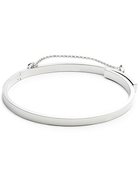 Eddie Borgo エディボルゴ 【 EXTRA THIN SAFETY CHAIN BRACELET (SILVER) チェーンブレスレット バングル シルバー 細身 きれいめ大人アクセサリー パーティー プレゼント 銀 レディース 【 送料無料 】