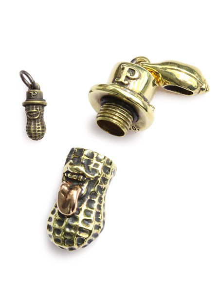 PEANUTSCO.(ピーナッツカンパニー)ExtraLargeBeroPeanuts(Brass×Copper)/エクストララージベロブラスカッパーネックレスペンダントトップキーホルダーチェーンシルクハットアンティークゴールドピンク帽子真鍮銅金メンズレディース【送料無料】