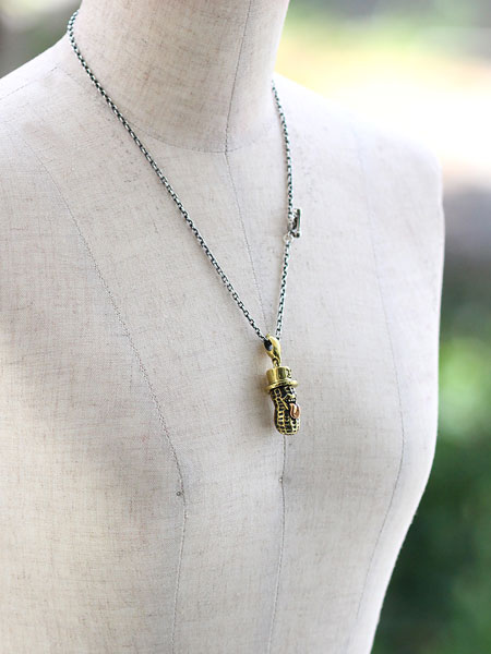 PEANUTSCO.(ピーナッツカンパニー)ExtraLargeBeroPeanuts(Brass×Copper)/エクストララージベロブラスカッパーネックレスペンダントトップキーホルダーチェーンシルクハットアンティークゴールドピンク帽子真鍮銅金メンズレディース【送料無料】