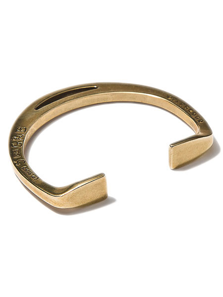 GILES \u0026 BROTHER ジャイルス アンド 茶飲み友だち 【 Stirrup Cuff はやりっ子一回り 折り返し ( Classic Brass ) 】[ 置き目品 ] バングル 腕輪 古典派音楽 金管楽器 アンティークゴールド 金管楽器 金 乗り馬 鐙 メンズ レディース 一般受け ブランド名 【 貨物輸送無料 】