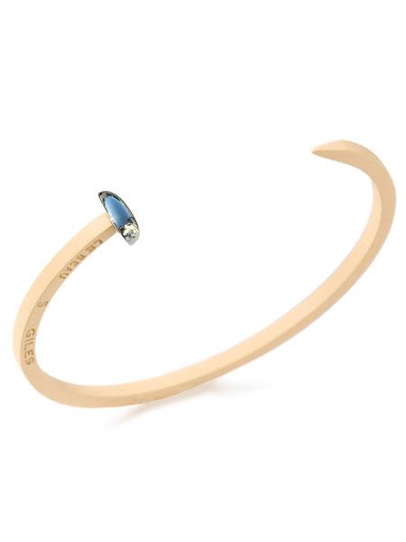 GILES \u0026 BROTHER ジャイルス アンド 茶飲み友だち 【 ミニスパイクカフ ( サクラ色 × しろがね色 ) Mini Spike Cuff 】[ 置き目品 ] 腕輪 バングル つや消し 金管楽器 秋味 金管楽器 釘 くぎ 銀 サクラ色 レディース 一般受け ブランド名 今めかしい 【 貨物輸送無料 】