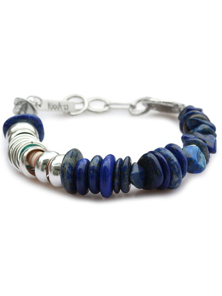 ツナイハイヤ TSUNAIHAIYA 【 Colorfield Beads Bracelet 2 (ラピスミックス) カラーフィールドビーズブレスレット 】[ 正規品 ] 天然石 シルバー 925 ブルー ホワイト 青 白 銀 ギフト プレゼント ユニセックス メンズ レディース 【 送料無料 】｜アクセサリー its 12 midnight
