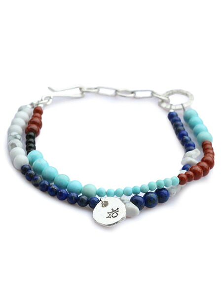 ツナイハイヤ TSUNAIHAIYA 【 Colorfield Beads Anklet (ラピス&ターコイズミックス) カラーフィールドビーズアンクレット 】[ 正規品 ] 2連 天然石シルバー ブルー グリーン 銀 925 ギフト プレゼント ユニセックス メンズ レディース 【 送料無料 】｜アクセサリー its 12 midnight