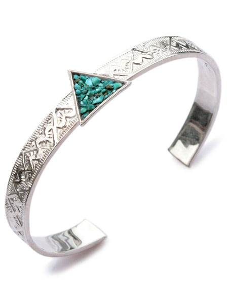 Garden of Eden ガーデン オブ エデン 【 Turquoise Triangle Bangle [ ED-15FL-B19 ] ターコイズ トライアングル バングル 】[ 正規品 ] カフブレスレット シルバー ハート トルコ石 天然石 銀 925 ペア ユニセックス メンズ レディース 【 送料無料 】 27,885円