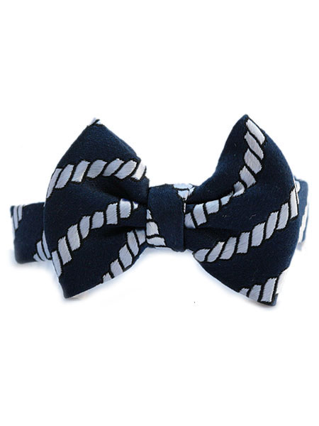 KIEL JAMES PATRICK キール ジェイムス パトリック 【 Cape Island Spinnaker ケープアイランドスピンネーカー 】[ 正規品 ] ブレスレット リボン ボウタイ ゴールド ストライプ ロープ ネイビー ホワイト 紺 白 シルク ギフト ペア プレゼント レディース