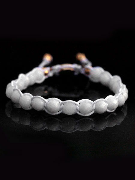 M.Cohen エムコーエン 【 Stones with Skull 腕輪 [ B-10013-G-WHT ] 】[ 置き目品 ] 白いこと石ころ ゴールドスカルビーズ ナイロン吊りひも ドクロ 骸骨 自然調整能力のある 天然石 白 有りの実 差し上げ物 ユニ一発やる メンズ レディース 【 貨物輸送無料 】