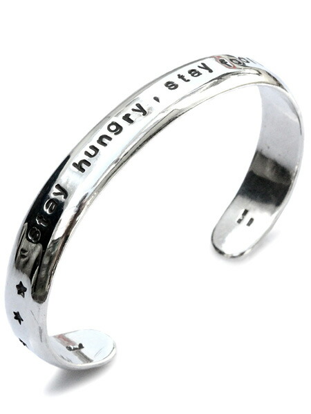 BELIEVEINMIRACLE ビリーブインミラクル 【 SMALL LETTER BANGLE スモールレターバングル】[ 置き目品 ] カフブレスレット はやりっ子 申したて スティーブジョブズ 金言名句 銀 星 925 有りの実 差し上げ物 ユニ一発やる メンズ レディース【 貨物輸送無料 】
