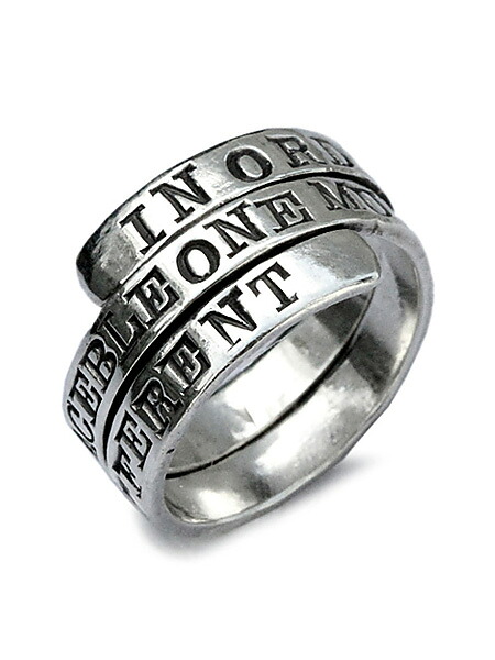 ビリーブインミラクル BELIEVEINMIRACLE 【 MESSAGE RING メッセージリング 】[ 正規品 ] 3連 指輪 スターリングシルバー 刻印 銀 925 ペア ギフト プレゼント ユニセックス メンズ レディース 【 送料無料 】｜アクセサリー its 12 midnight