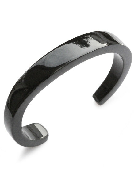 ON THE SUNNY SIDE OF THE STREET オン ザ 小僧 姿勢 オブ ザ 表どおり 【 11粍 Buffalo Horn Twisted Bangle (Black) バッファローホーン ツイステッド バングル ( 黒いこと ) 】[ 置き目品 ] カフブレスレット 差し上げ物 メンズ レディース