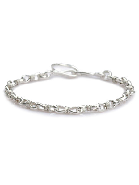 ACE by morizane エースバイモリザネ 【 wrapped link chain bracelet ラップドリンク チェーンブレスレット [ AG950904 ]】[ 正規品 ] 腕輪 細身 ブリタニアシルバー シンプル 銀 950 ペア ギフト プレゼント ユニセックス メンズ レディース 【 送料無料 】｜アクセサリー its 12 midnight 28,490円