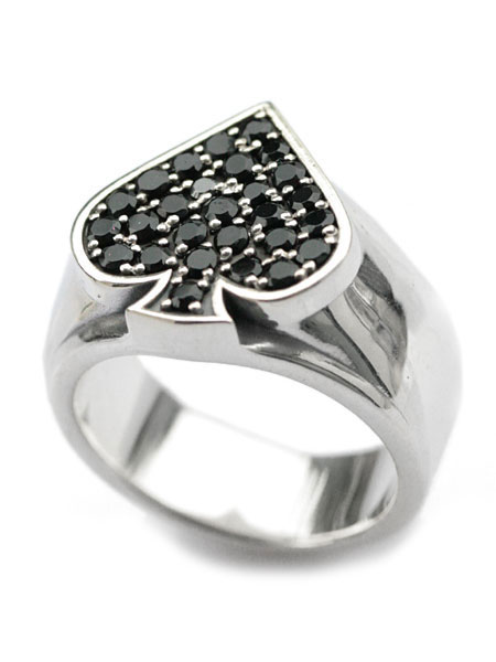 Ark silver accessories アークシルバーアクセサリーズ 【 スタイル オブ スペード リング 】[ 正規品 ] 指輪 オニキス パヴェ 宝石 トランプ シルバー925 トレンド 大ぶり かわいい 銀 カスタム プレゼント ペア メンズ レディース 人気 ブランド おしゃれ 【 送料無料 】 28,600円