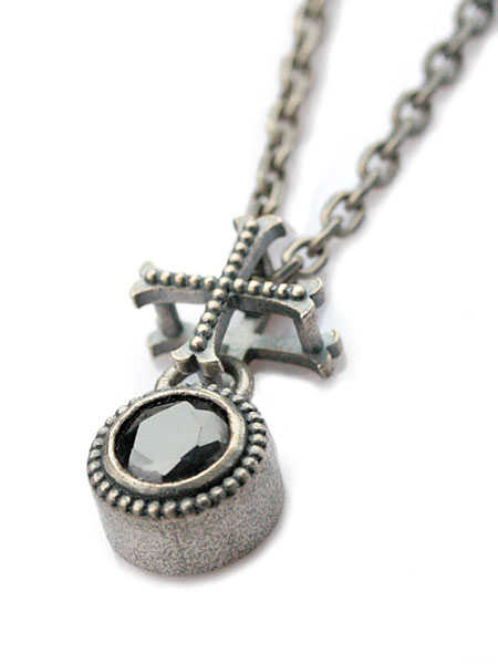 アークシルバーアクセサリーズ Ark silver accessories 【 セイントクロス & ストーン ( アンティークシルバー )】[ 正規品 ] ネックレス ペンダント トレンド ブラックジルコニア 十字架 925 銀 かわいい プレゼント メンズ レディース 人気 ブランド 【 送料無料 】｜アクセサリー its 12 midnight