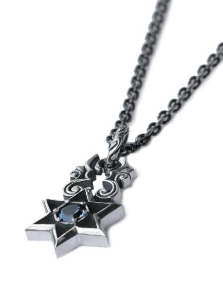 FUNKOUTS ファンクアウツ 【 Hexagram Pendant / ヘキサグラム シャンデリヤ [ FCN-055 ]】[ 定め事品 ] 首飾り はやりっ児 六芒星 アレキサンドライト しろがね色925 銀 星 差し上げ物 有りの実 メンズ レディース ユニ一発やる 一般受け ブランド名 今めかしい 【 貨物輸送無料 】