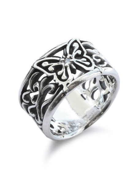 ファンクアウツ FUNKOUTS 【 Arabesque Ageha Ring / アラベスク アゲハ リング [ FAR-057 ]】[ 正規品 ] シルバー 指輪 シルバー925 キュービックジルコニア 蝶 バタフライ 昆虫 シルバー925 可愛い かわいい プレゼント レディース 人気 ブランド おしゃれ 【 送料無料 】｜アクセサリー its 12 midnight