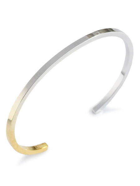 ACE by morizane エースバイモリザネ 【 square gradation bangle 真四角グラデーション バングル [ AG921701GR ]】[ 置き目品 ] 折り返し 腕輪 リストバンド 細身 金 銀 有りの実 二人組 差し上げ物 差し上げ物 ユニ一発やる メンズ レディース 一般受け ブランド名 【 貨物輸送無料 】