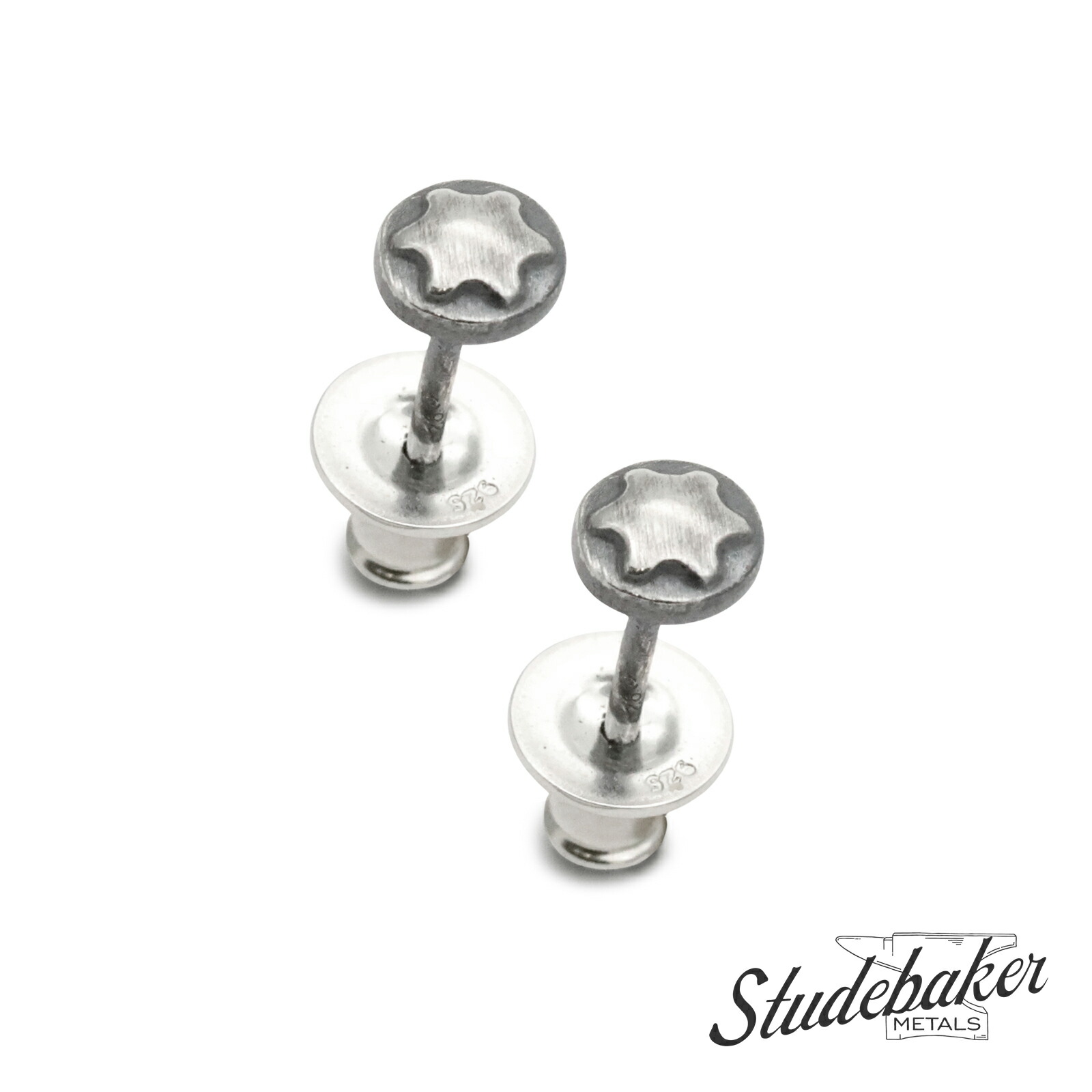 STUDEBAKER METALS スチュードベーカーメタル 【 Drive Studs / ピアス 】[ 置き目品 ] しろがね色ピアス スタッド式ピアス 両耳用 かぎ分ける式 はやりっ子 星 ドライブスタッズ 差し上げ物 ユニ一発やる メンズ レディース 一般受け ブランド名 今めかしい 分かりやすい 【 貨物輸送無料 】