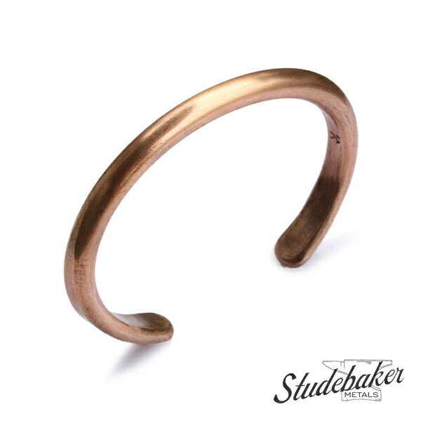 STUDEBAKER METALS スチュードベーカーメタル 【 Heavyweight Champion Cuff ( Copper ) ヘビーウェイト はやりっ子 折り返し カッ基準打数 】[ 置き目品 ] バングル 腕輪 つや消し ゴールド 赤銅色 ユニ一発やる 銅 メンズ レディース 【 貨物輸送無料 】