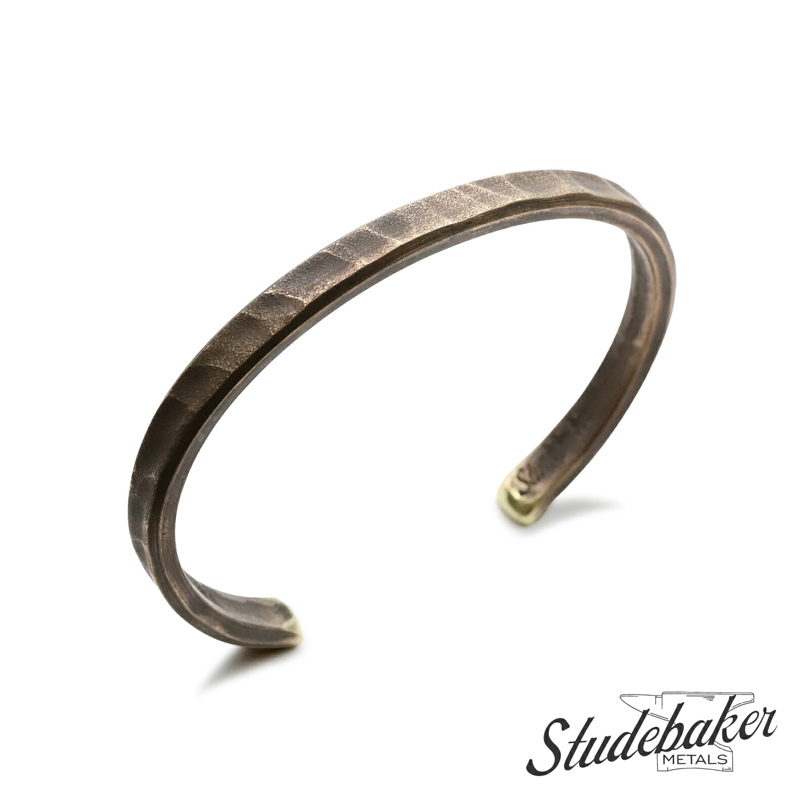STUDEBAKER METALS スチュードベーカーメタル 【 Trench Cuff ( Brass / Work Patina ) 折り返し バングル 】[ 置き目品 ] 腕輪 金管楽器 金管楽器 メンズ レディース 一般受け 外国で ブランド名 今めかしい 分かりやすい 【 貨物輸送無料 】