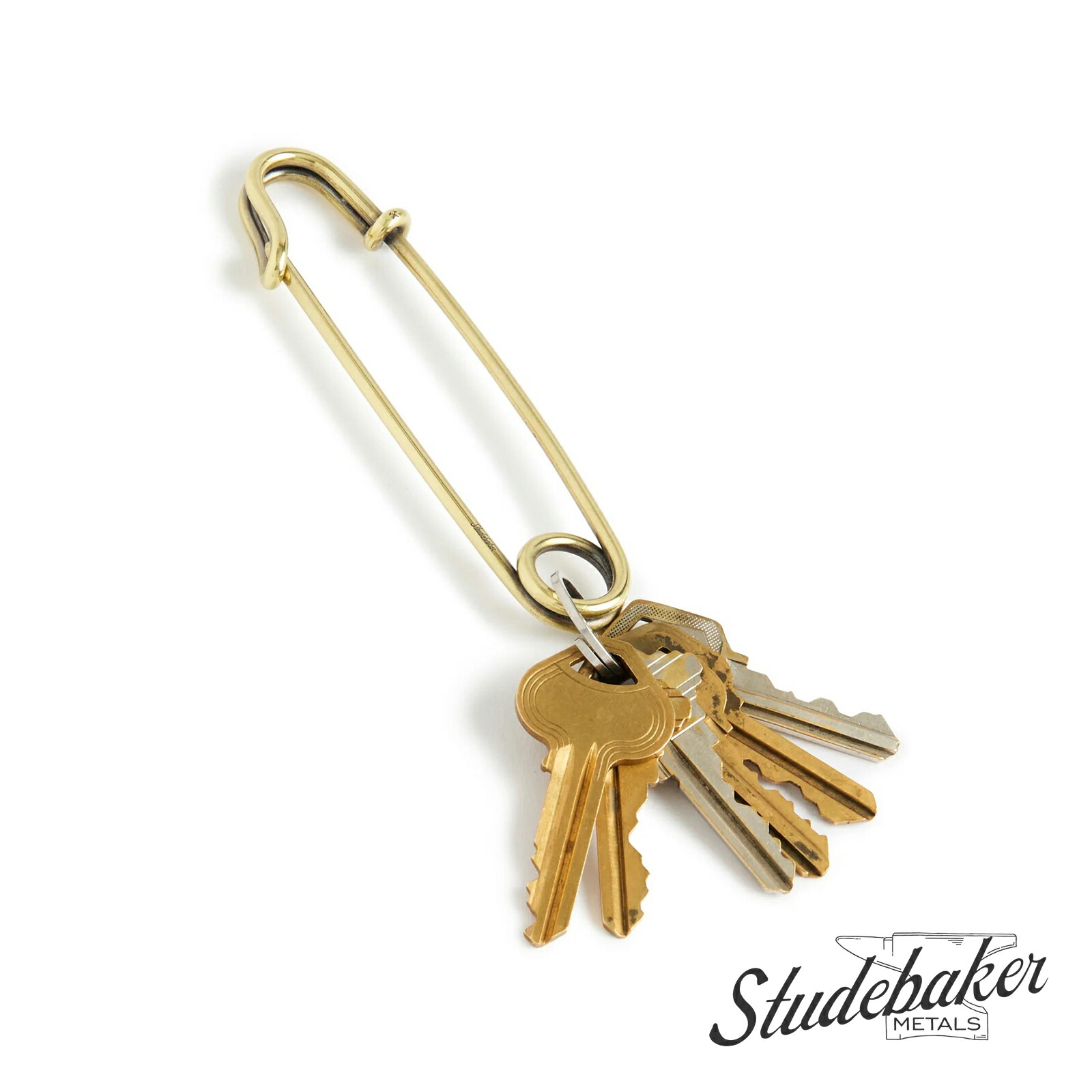 STUDEBAKER METALS スチュードベーカーメタル 【 The Safety Keyholder キーホルダー 】[ 正規品 ] キーフック キーリング 真鍮 ブラス ゴールドカラー シンプル メンズ レディース プレゼント ギフト 人気 ブランド おしゃれ 【 送料無料 】｜アクセサリー its 12 midnight
