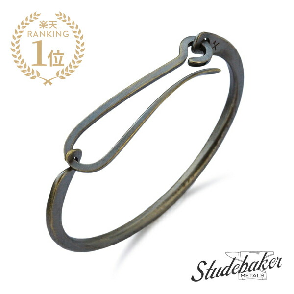 STUDEBAKER METALS スチュードベーカーメタル 【 HOOK CUFF ( Brass ) フックカフ 金管楽器 】[ 定め事品 ] バングル 腕輪 ユニ一発やる アンティクゴールド 無光沢 金管楽器 金 差し上げ物 メンズ レディース 【 貨物輸送無料 】