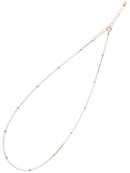 オン ザ サニー サイド オブ ザ ストリート ON THE SUNNY SIDE OF THE STREET 【 Swage chain with Dot Necklace [ 211-511N ] / チェーン ネックレス 】[ 正規品 ] ネックレスチェーン ドット シンプル 調節可能 レディース 定番 人気 【 送料無料 】｜アクセサリー its 12 midnight