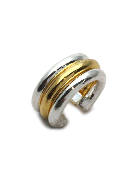 ON THE SUNNY SIDE OF THE STREET オン ザ サニー サイド オブ ザ ストリート 【 8mm Triple Earcuff 910-172E (W.Silver × Gold) 】[ 正規品 ] イヤーカフ イヤリング ユニセックス メンズ レディース 人気 ブランド おしゃれ 2way 3way