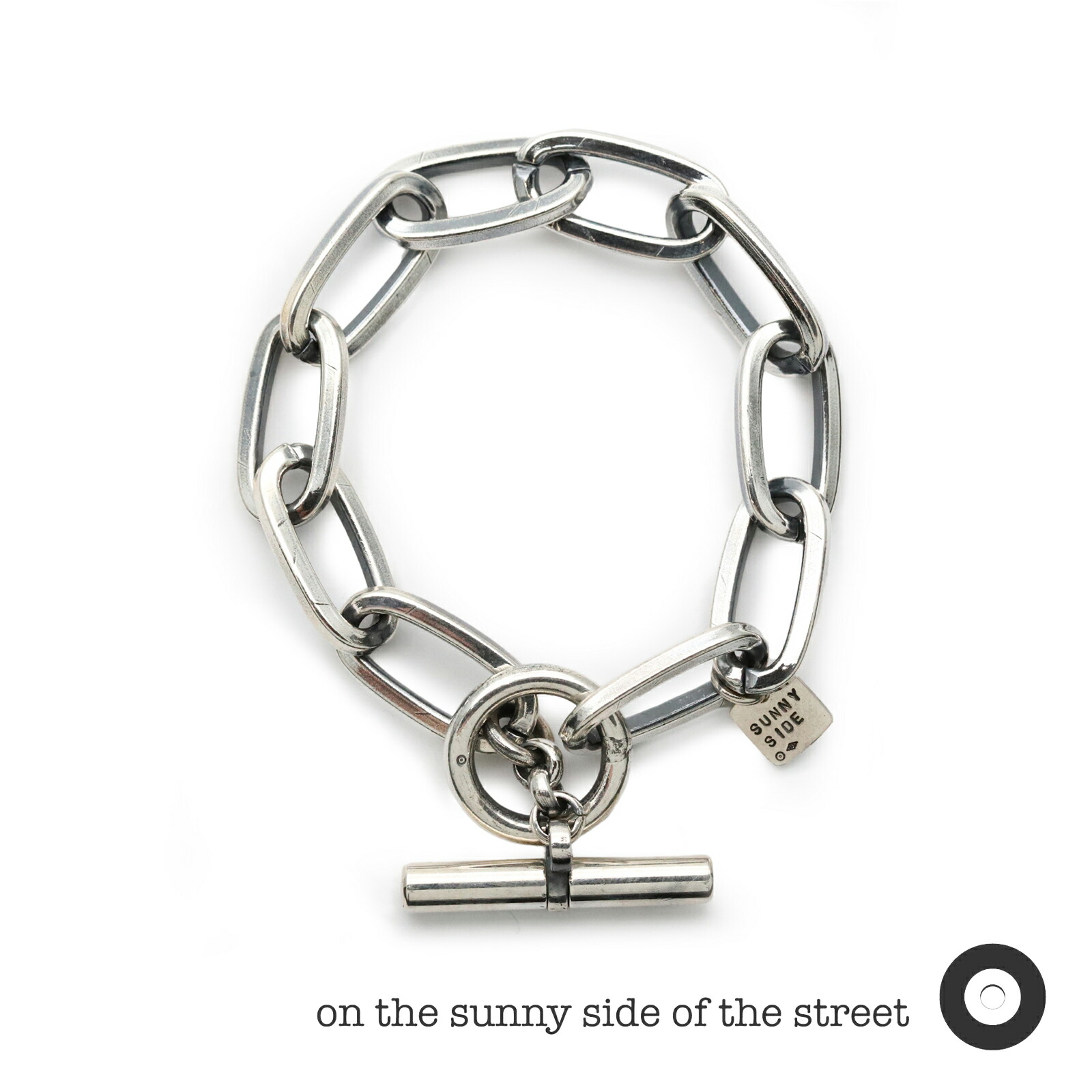 ON THE SUNNY SIDE OF THE STREET オン ザ 少年 側面 オブ ザ 表どおり 【 Trombone Chain Bracelet [ 251-161B ] チェーン店 腕輪 】[ 定め事品 ] トロンボーンチェーン店 ブレス メンズ レディース しろがね色色つや 一般受け ブランド名 今めかしい 分かりやすい 【 貨物輸送無料 】