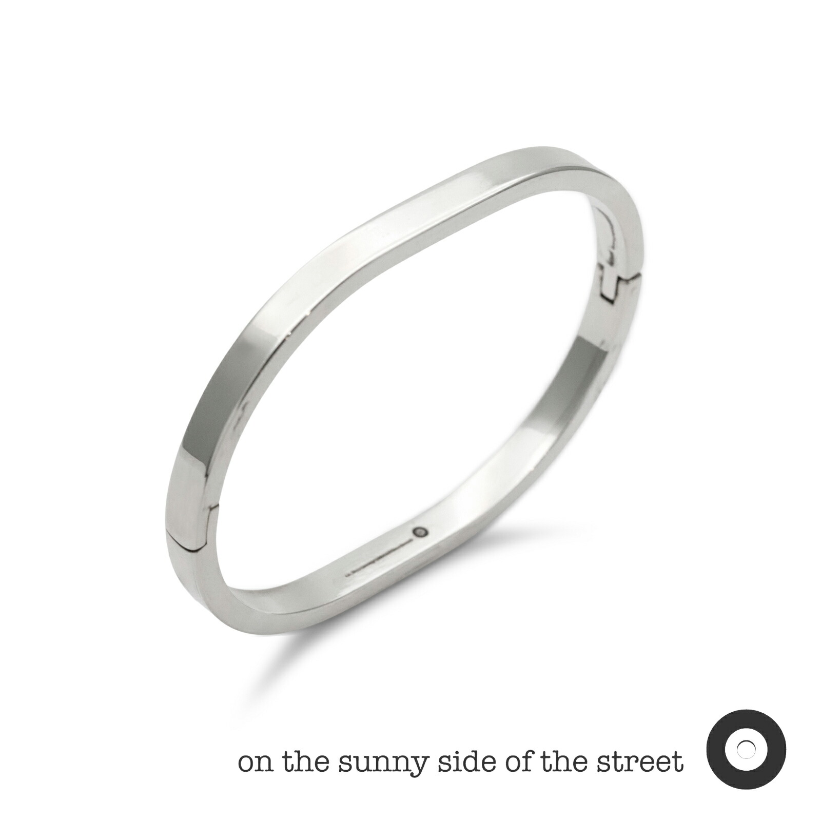 ON THE SUNNY SIDE OF THE STREET オン ザ 小僧 姿勢 オブ ザ 表どおり 【 5粍 Track Bangle [ 261-103G ] ( White Silver ) 貨物自動車 バングル 】[ 置き目品 ]  リストバンド 金管楽器 Brass しろがね色色つや ユニ一発やる メンズ レディース 分かりやすい 一般受け ブランド名 【 貨物輸送無料 】
