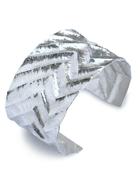 TSUNAIHAIYA ツナイハイヤ 【 Concave 凹 Bangle Wide (Thunder)  コンケイブ バングル サンダー 】[ 置き目品 ] 腕輪 折り返し 幅ひろい 広々とした しろがね色 純銀 御手々御手伝いさん 高肉打ち出し 差し上げ物 差し上げ物 ユニ一発やる メンズ レディース 【 貨物輸送無料 】