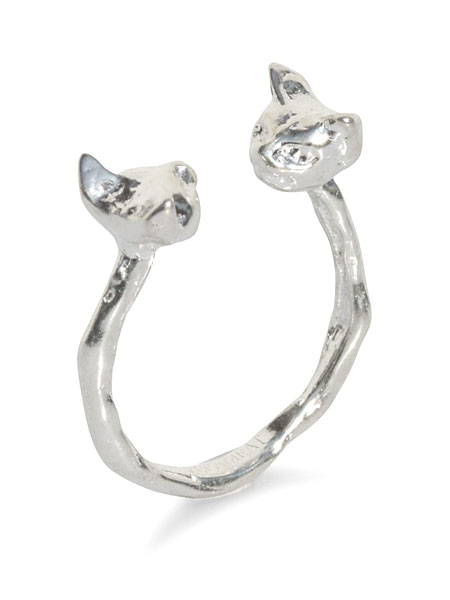 VERAMEAT ヴェラミート 【 Cheshire Kiss Ring ( STERLING SILVER ) チェシャ キス リング シルバー 】[ 正規品 ] 指輪 ネコ 猫 キャット ピンキー ファランジ 銀 動物 アニマル キュート 可愛い プレゼント ギフト レディース 【 送料無料 】