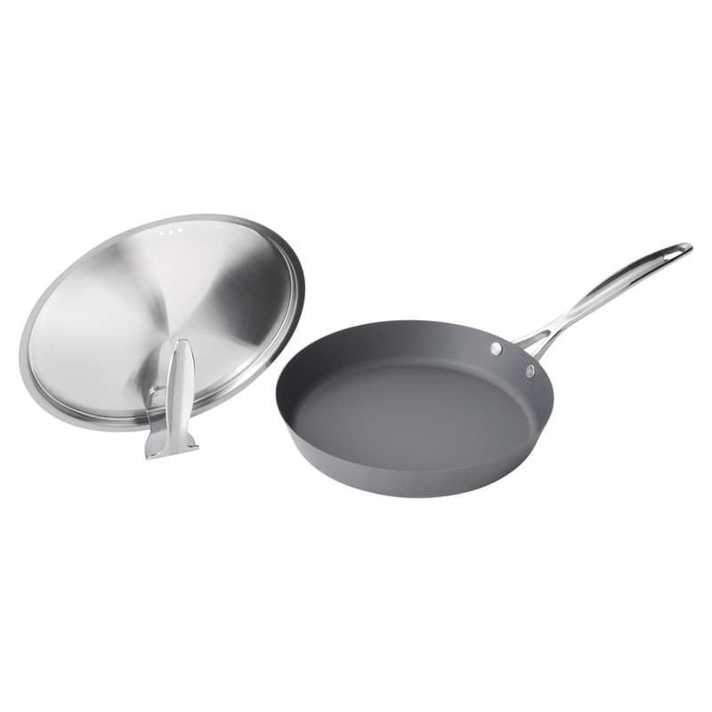 涅 IH対応窒化鉄フライパン24cm(蓋付) MB-2580 602702|いっつここ