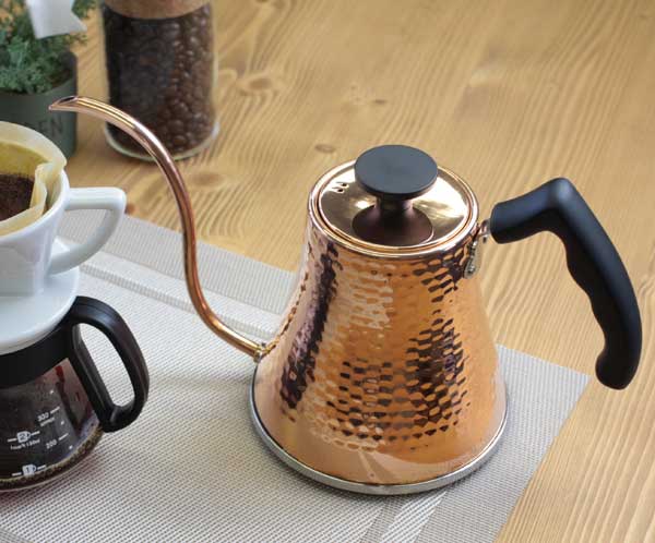 楽天市場】コーヒーサーバーケトル 銅製 鎚目 IH対応 食楽工房